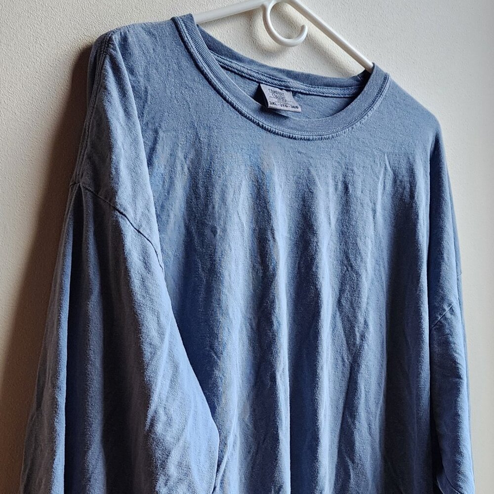 Comfort Colors Blue Long Sleeve Jersey Big & Tall Size 3XL - Picture 2 of 13